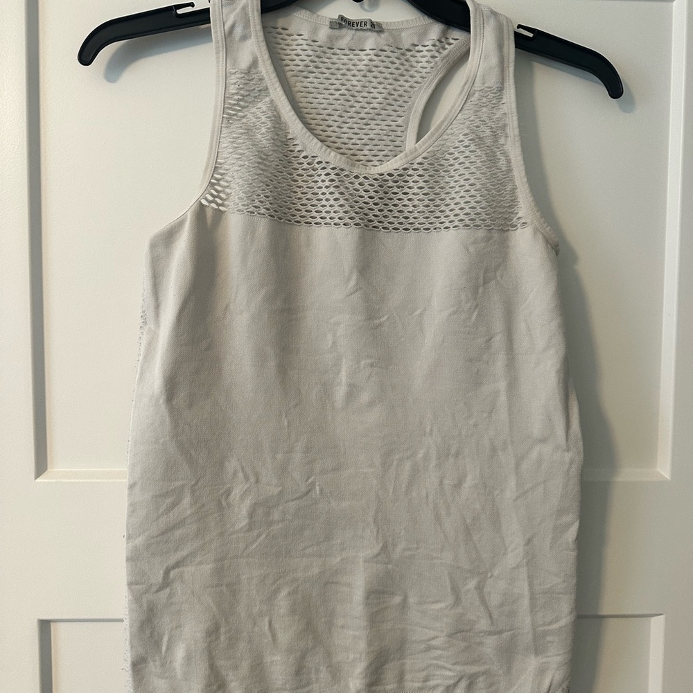 Forever 21 Women's White Athletic Top